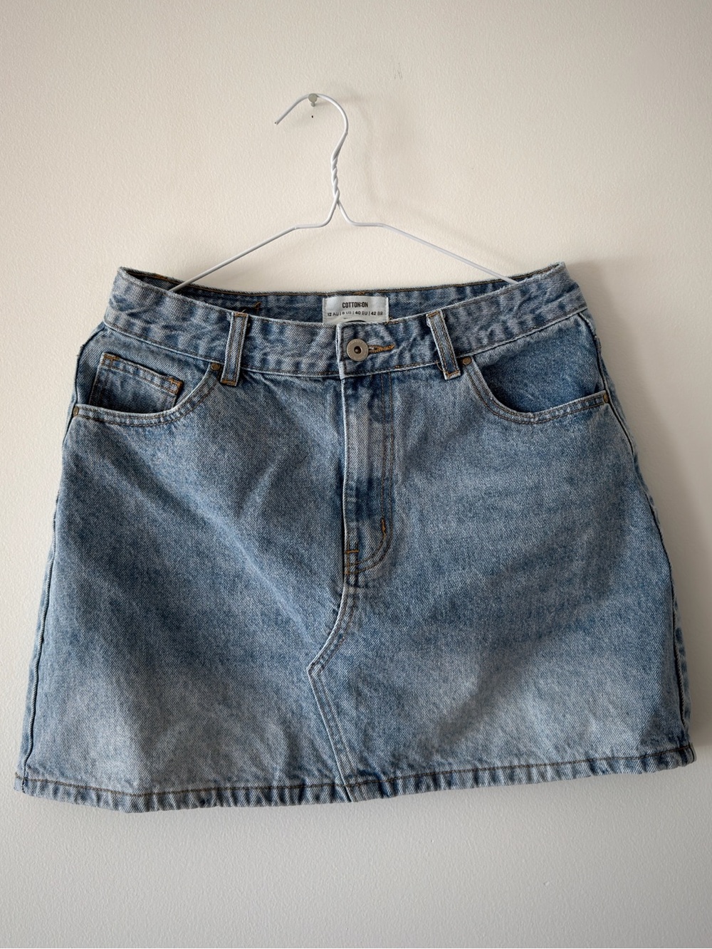 Cotton On Light Blue Denim Mini Skirt